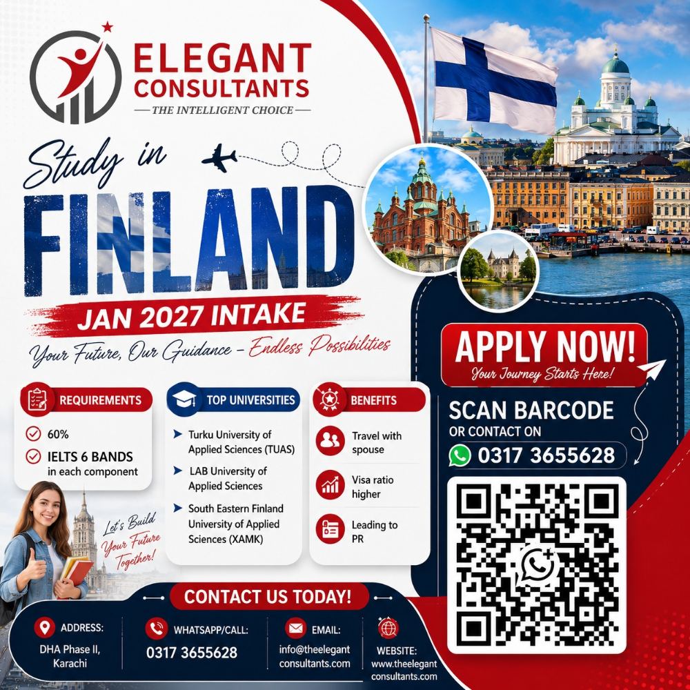 Study in Finland, Jan 2027 Intake, Elegant Consultants campaign